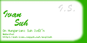 ivan suh business card